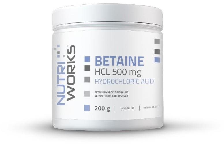 NutriWorks Betaine HCL 500 mg, 200 g