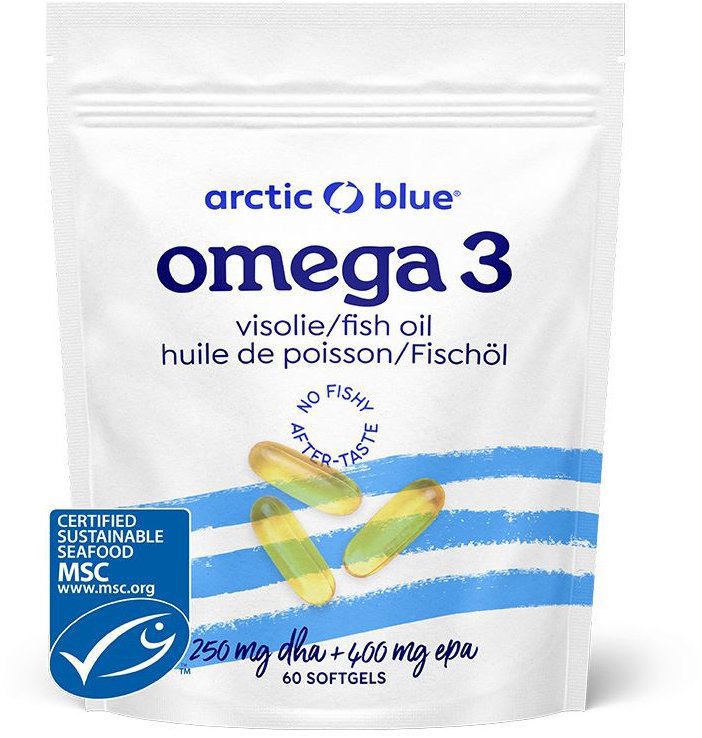 Arctic Blue Omega 3 60 kapslí (250 mg DHA & 400 mg EPA)