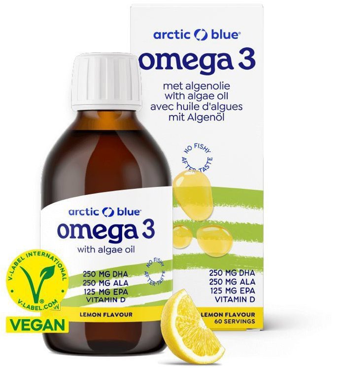 Arctic Blue Vegan Omega 3 Algae 150 ml (250 mg DHA, 125 mg EPA, ALA & Vitamin D)