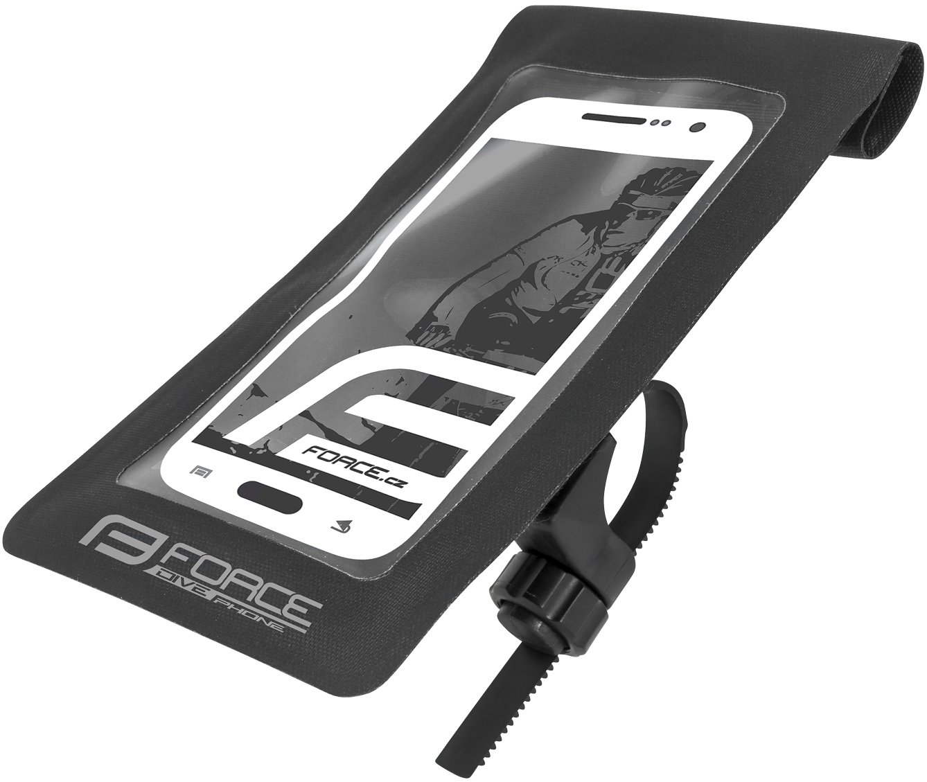 Force Dive obal na mobil na řidítka vodotěsný, černý