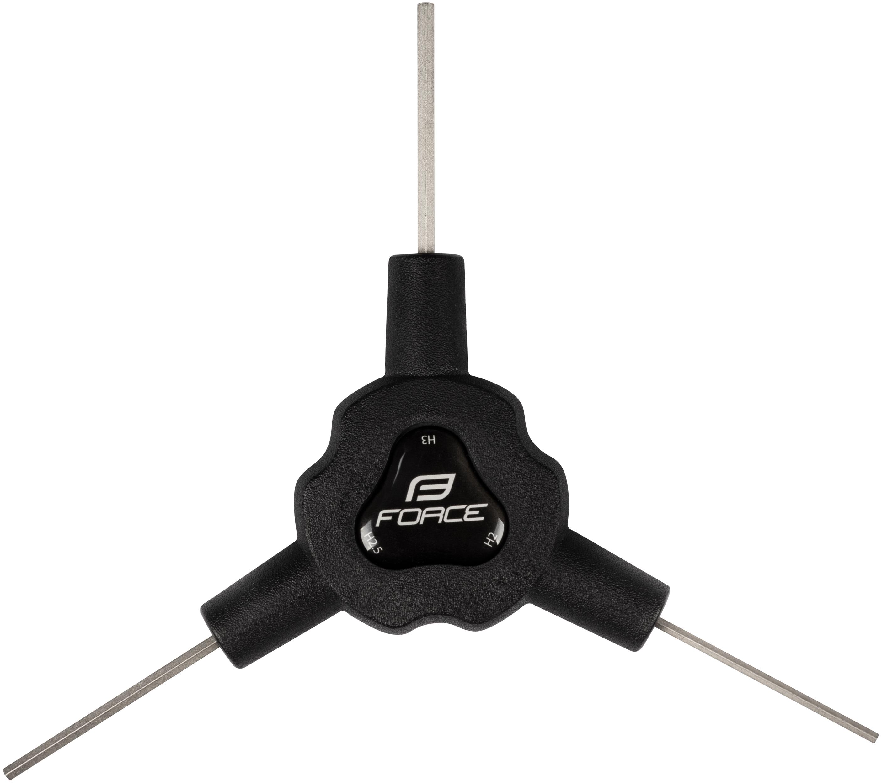 Force Klíč Y imbus trojstranný 2/2,5/3 mm, černý