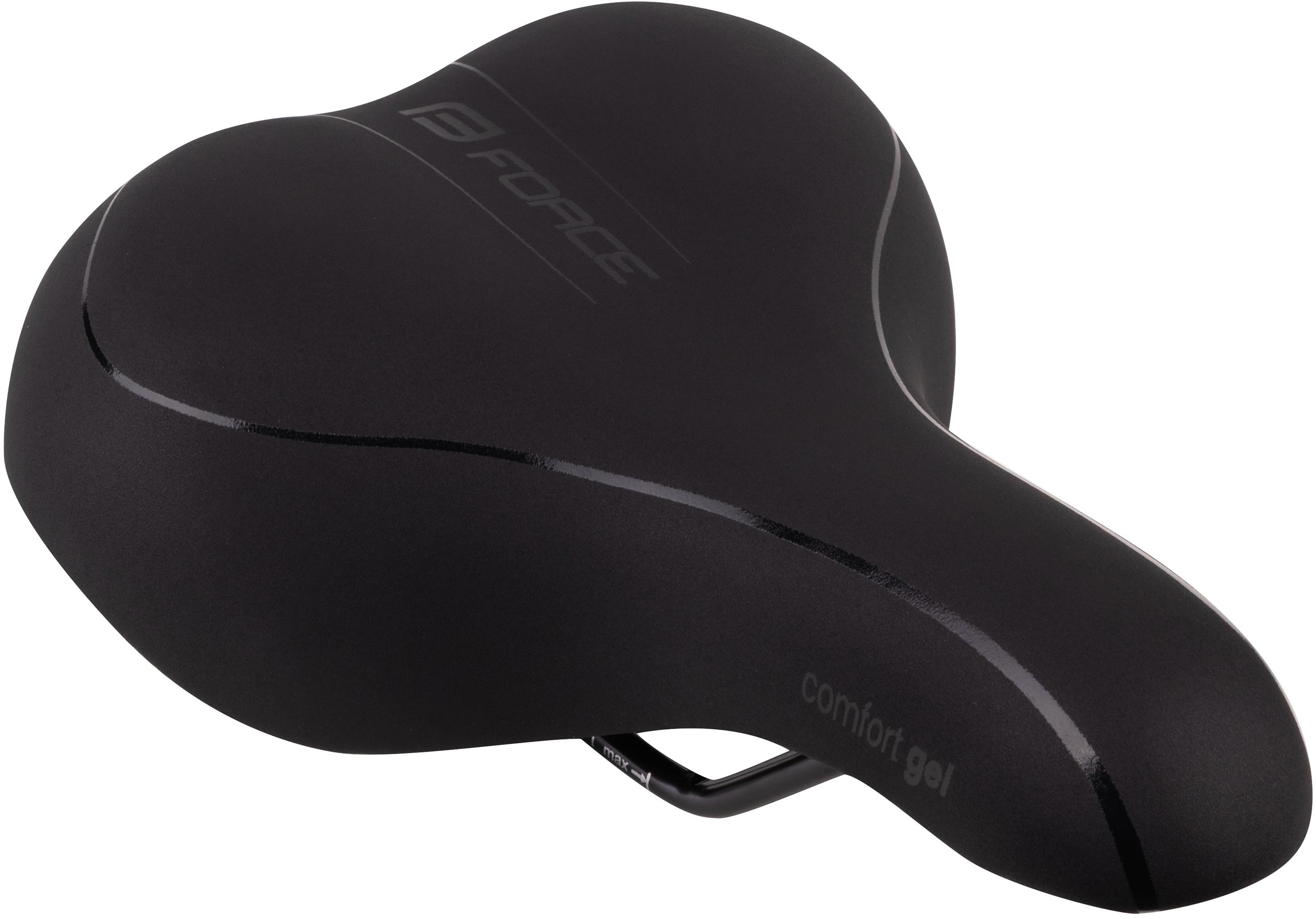 Force Comfort Gel sedlo dámské turistické, černé