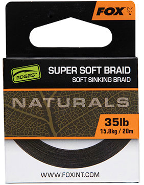 FOX Šňůrka Naturals Soft Braid Hooklength 20 m 35 lb