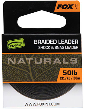 FOX Šňůrka Naturals Braided Leader 20 m 50 lb 22,7 kg