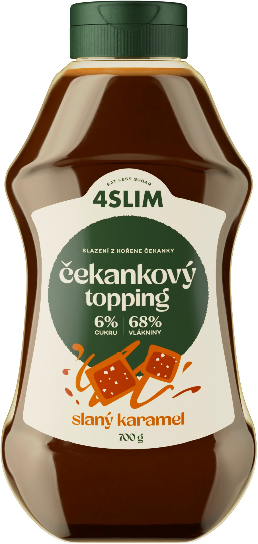 4Slim Čekankový topping slaný karamel 700 g