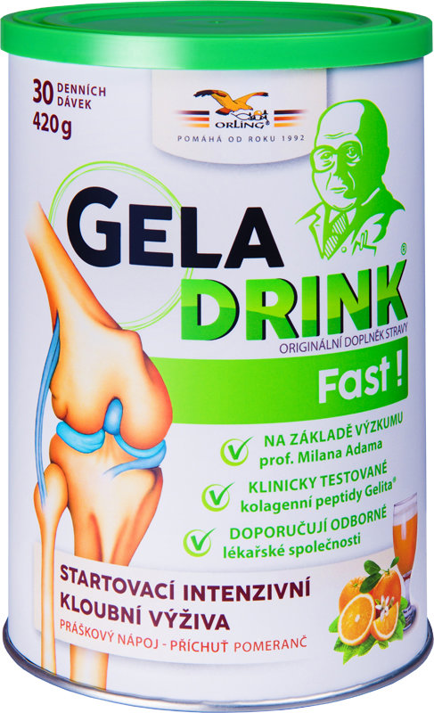 GELADRINK Fast 420 g, příchuť pomeranč