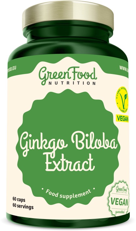 GreenFood Nutrition Ginkgo Biloba extract 60 kapslí