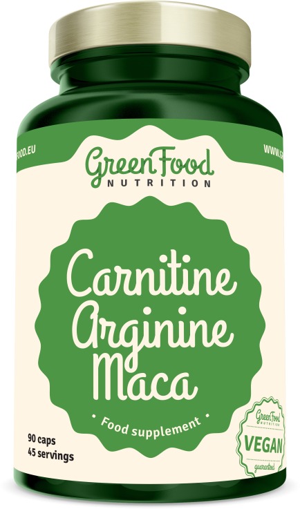 GreenFood Nutrition Carnitin Arginin Maca 90 kapslí