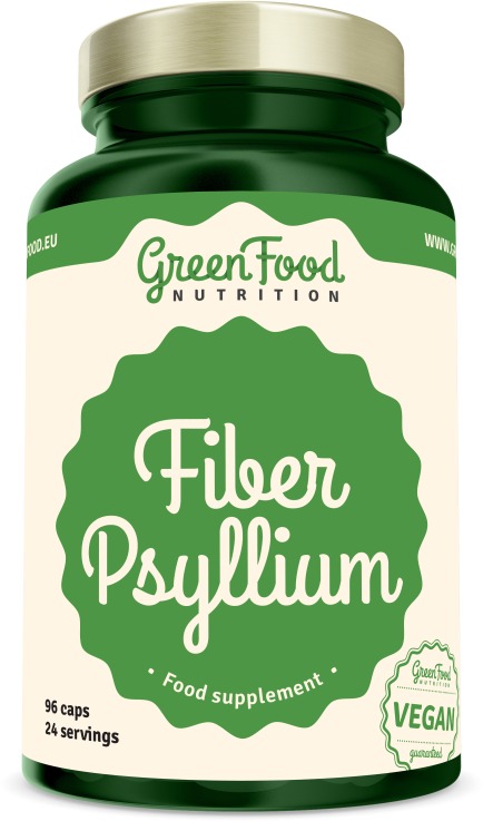 GreenFood Nutrition Vláknina Psylium 96 kapslí