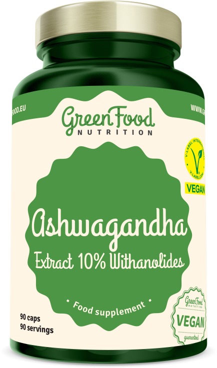 GreenFood Ashwagandha Extract 10% Withanolides 90 kapslí
