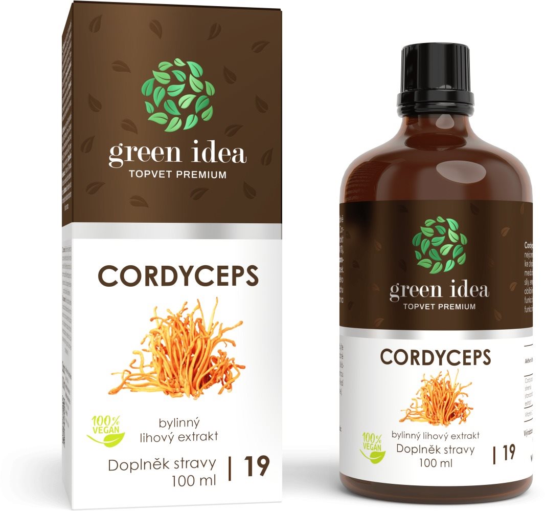 GREEN IDEA Cordyceps - bylinný lihový extrakt
