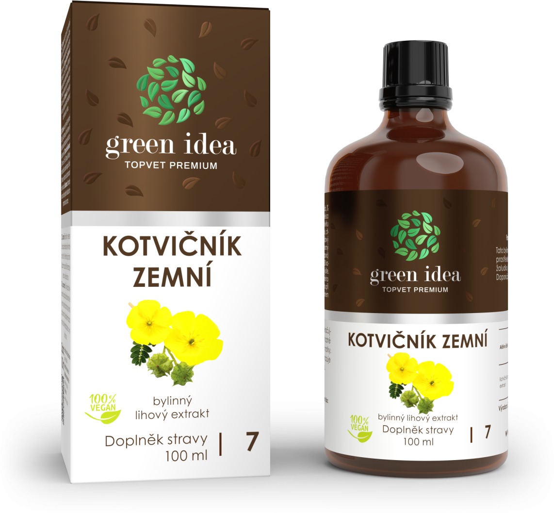 GREEN IDEA Kotvičník zemní - bylinný lihový extrakt 100 ml