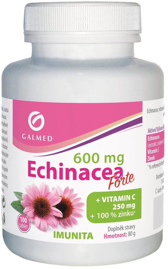 Galmed Echinacea forte 600 mg + Vit.C+Zinek, 100 tablet