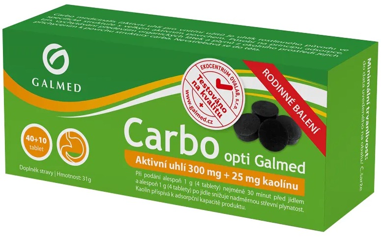Galmed Carbo Medicinalis opti 40 + 10 tablet