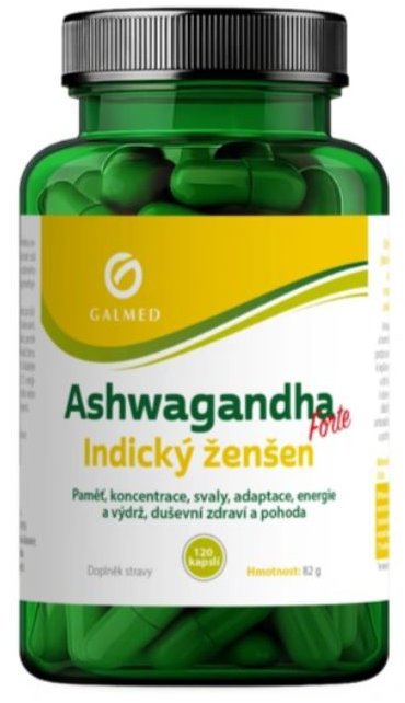 Galmed Ashwagandha forte indický ženšen 120 kapslí