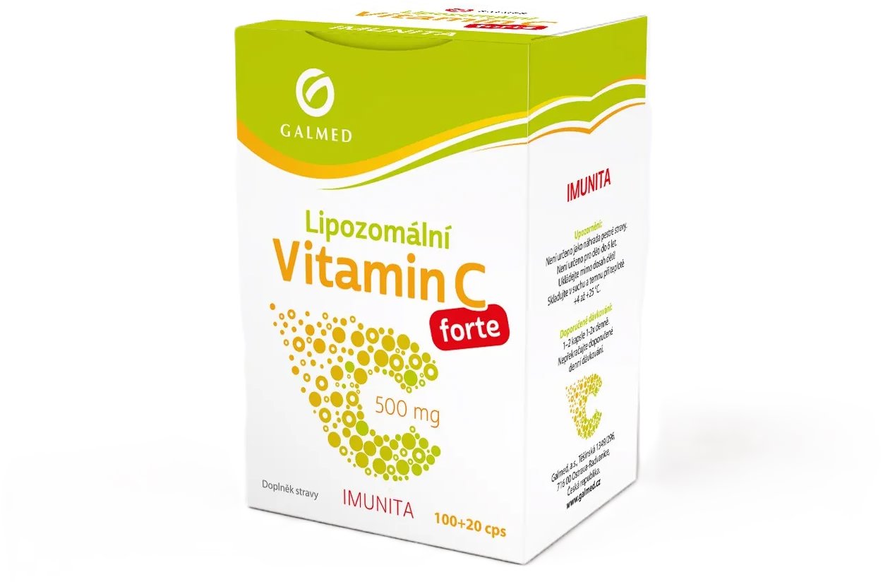 Galmed Vitamín C 500 mg Lipozomální forte, 100 + 20 kapslí