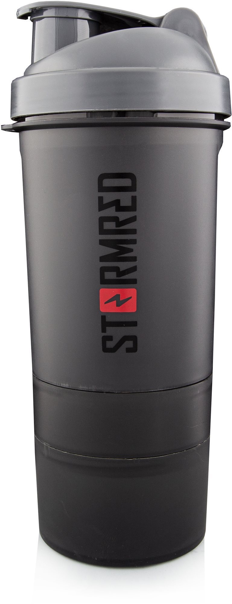 Stormred Shaker se zásobníkem černý, 500ml