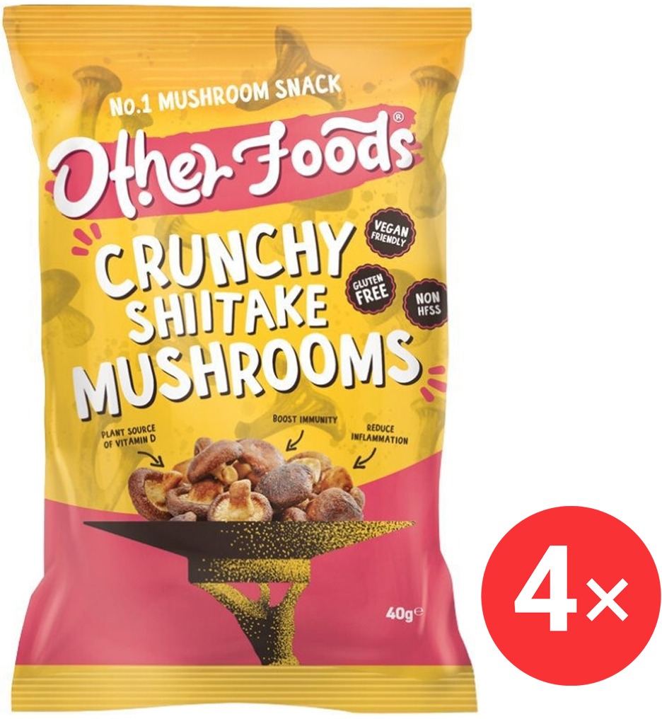 Other foods Křupavé shiitake houbové chipsy 4 x 40 g