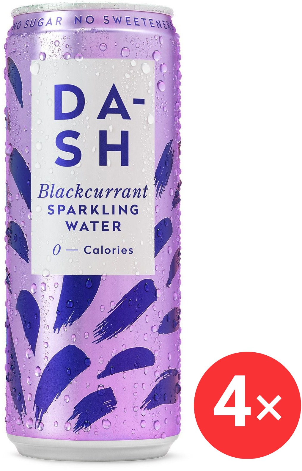 DASH Perlivá voda černý rybíz 4 x 330 ml