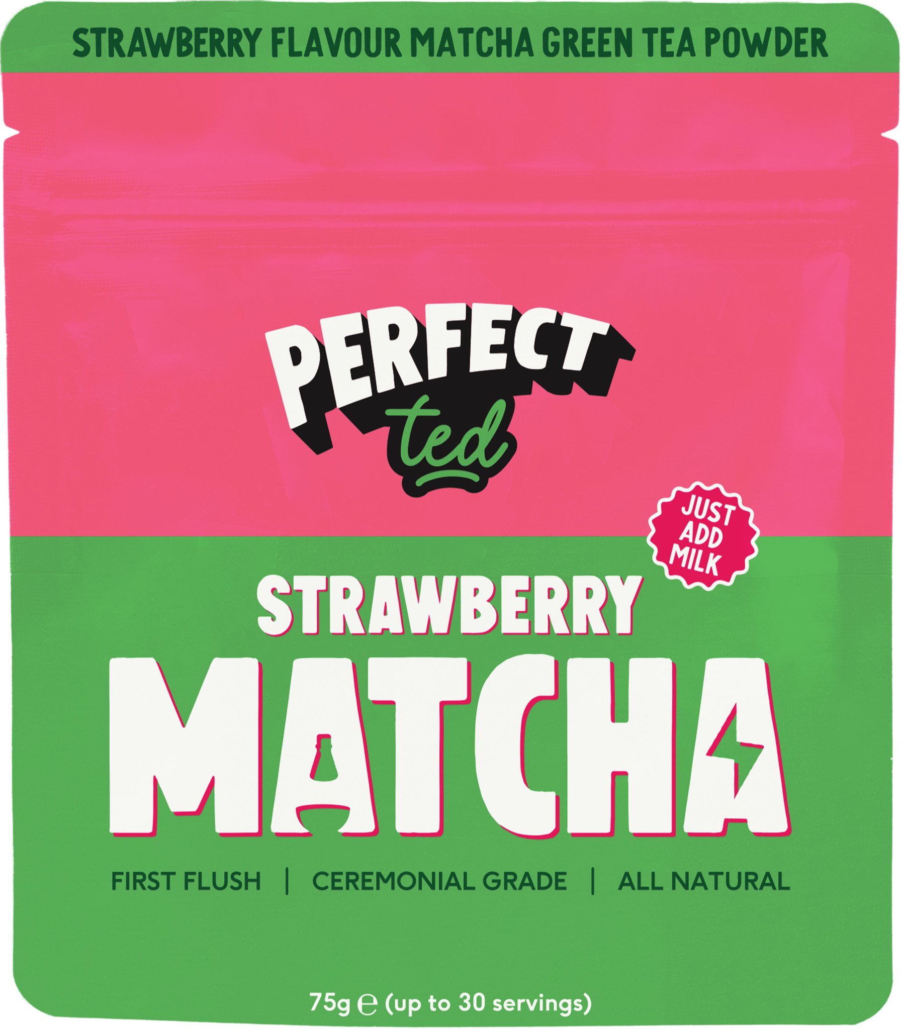PerfectTed Ceremonial matcha jahoda 75 g