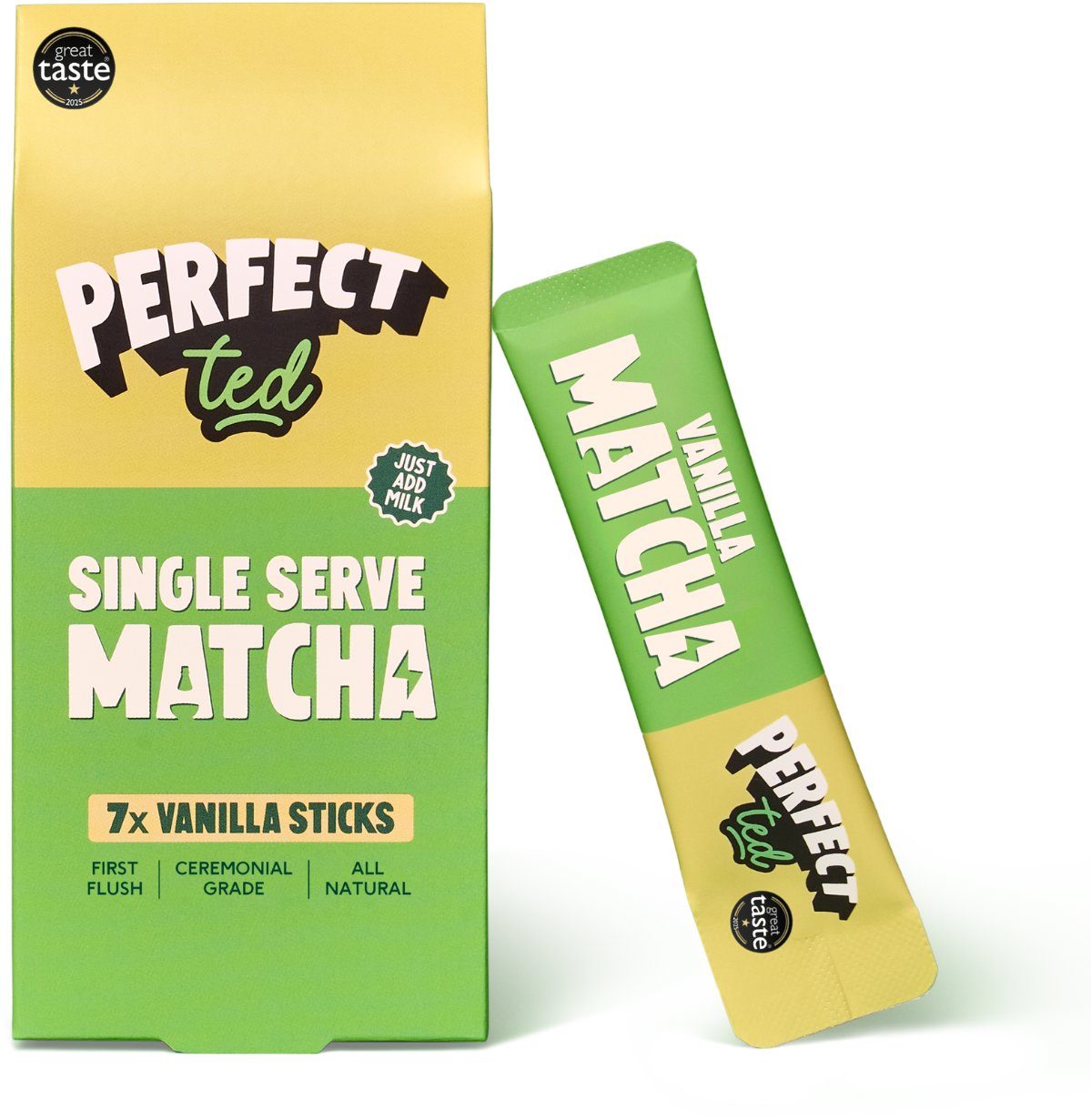 PerfectTed Matcha Powder Sachets Vanilla 7 × 1,5 g
