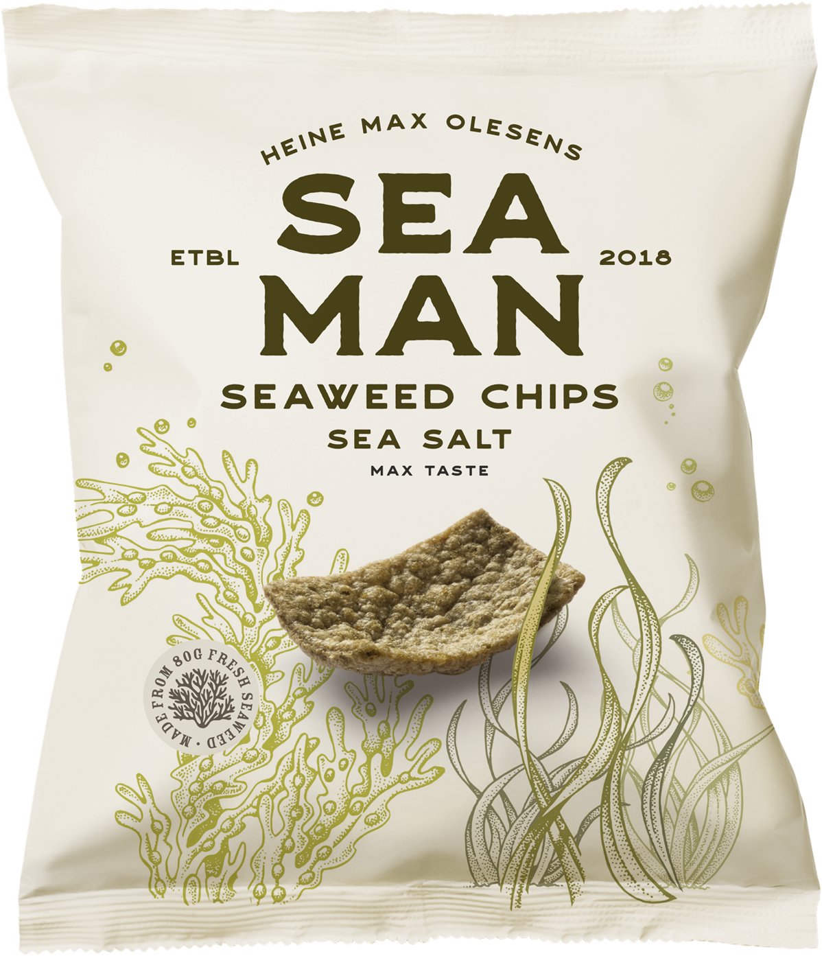 Seaman Seaweed chips Mořská sůl 75 g