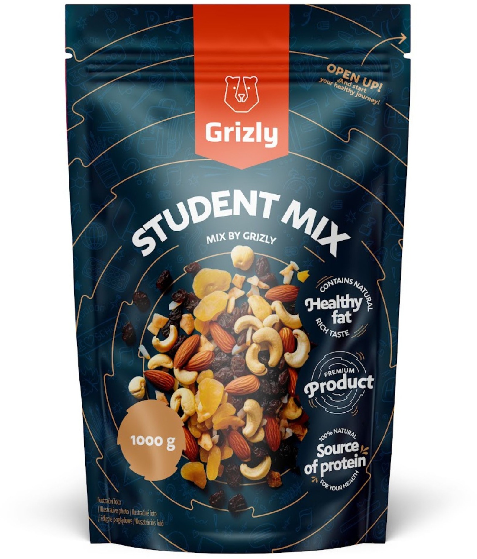 Grizly Studentská směs 1000 g