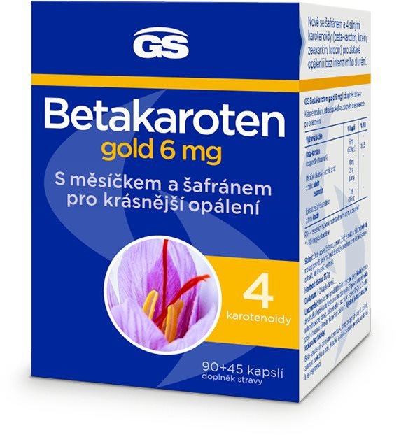 GS Betakaroten gold 6 mg, 90+45 kapslí