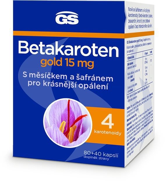 GS Betakaroten gold 15 mg, 80+40 kapslí