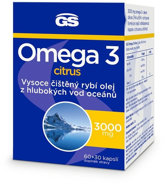 GS Omega 3 citrus, 60+30 kapslí