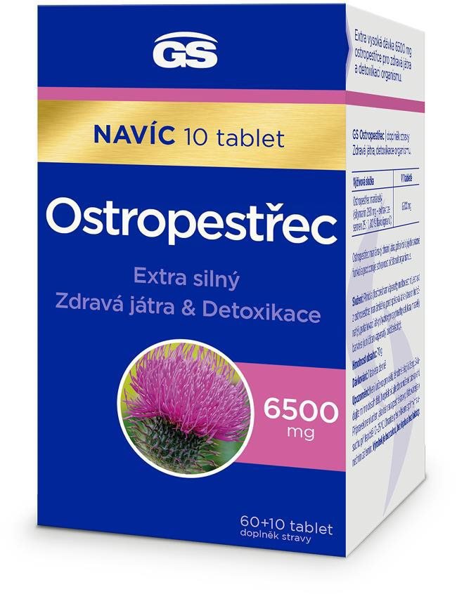 GS Ostropestřec 6500 mg, 60 + 10 tablet navíc