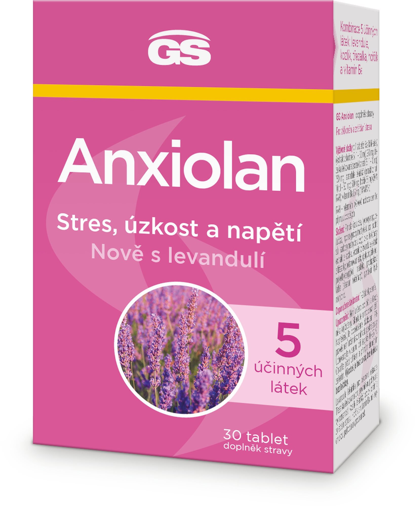 GS Anxiolan s levandulí, 30 tablet