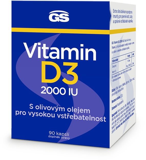GS Vitamin D3 2000 IU, 90 kapslí