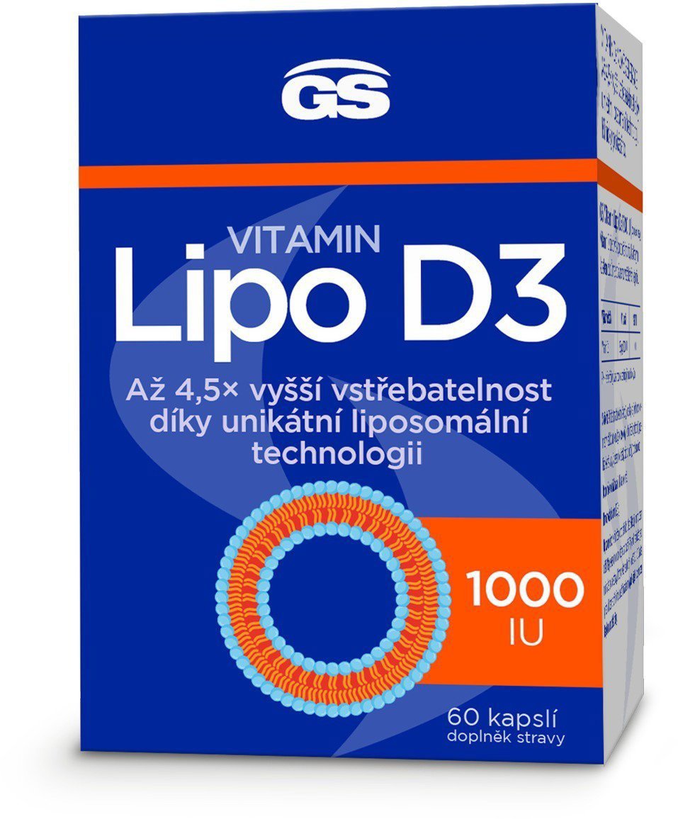 GS Vitamin Lipo D3, 1000 IU, 60 kapslí
