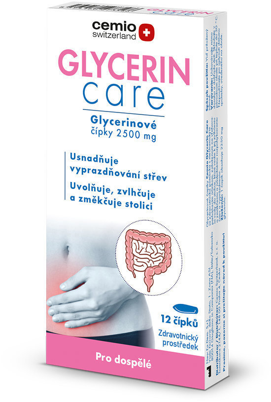 Cemio Glycerin care 2500 mg, 12 čípků