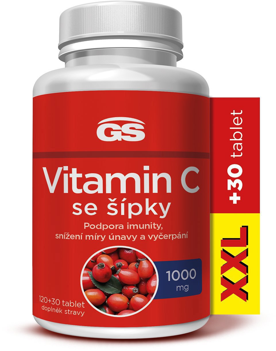 GS Vitamin C 1000 se šípky, 120 + 30 tablet