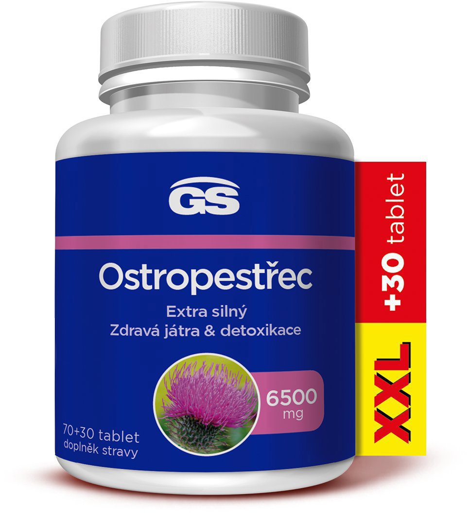 GS Ostropestřec 6500 mg, 70 + 30 tablet XXL
