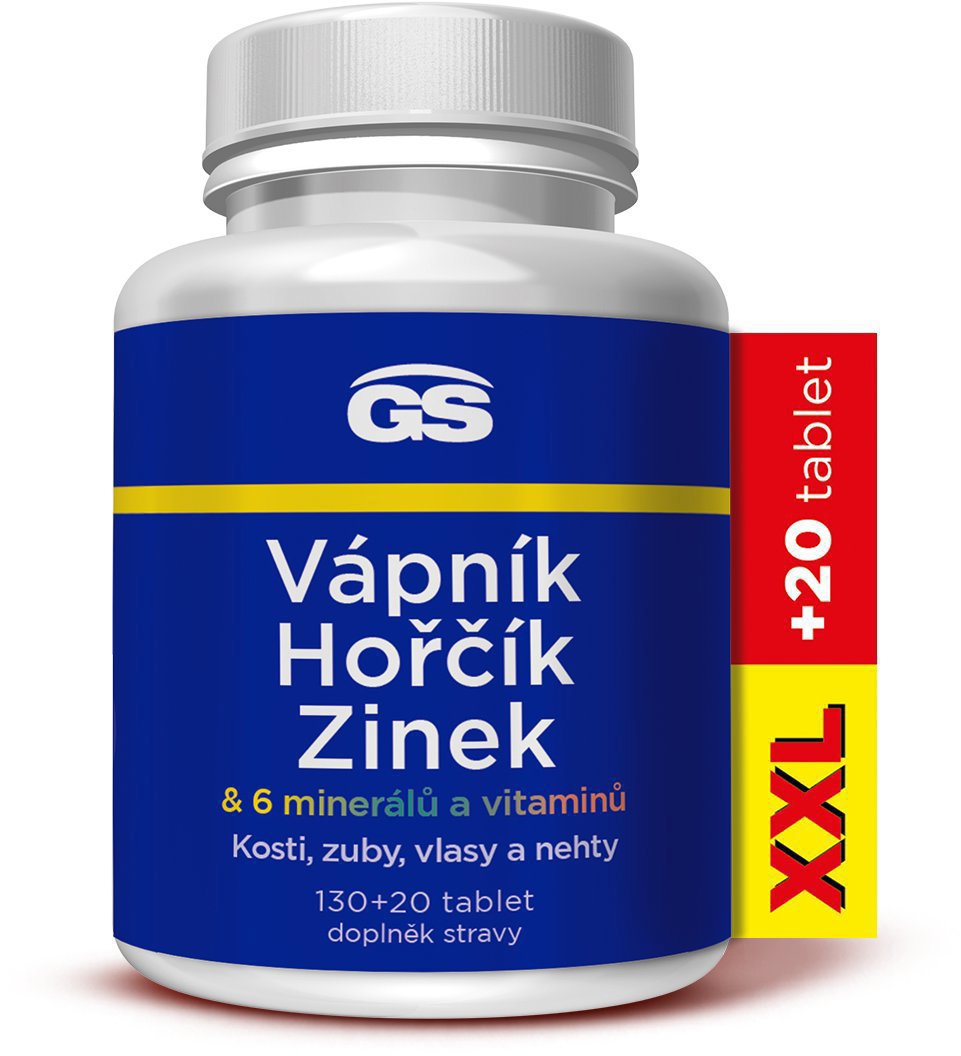 GS Vápník hořčík zinek, 130 + 20 tablet