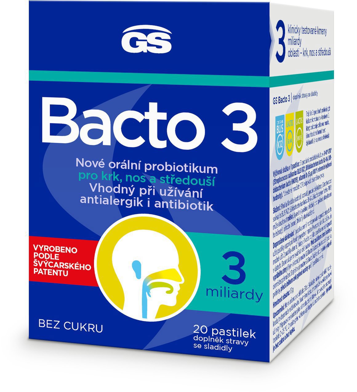 GS Bacto 3, 20 pastilek