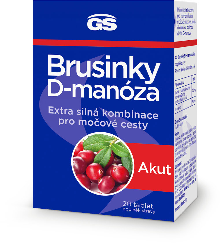 GS Brusinky & D-manóza Akut, 20 tablet