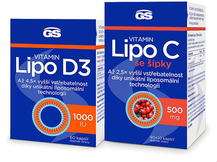 GS Lipo C 100 kapslí + Lipo D3 60 kapslí
