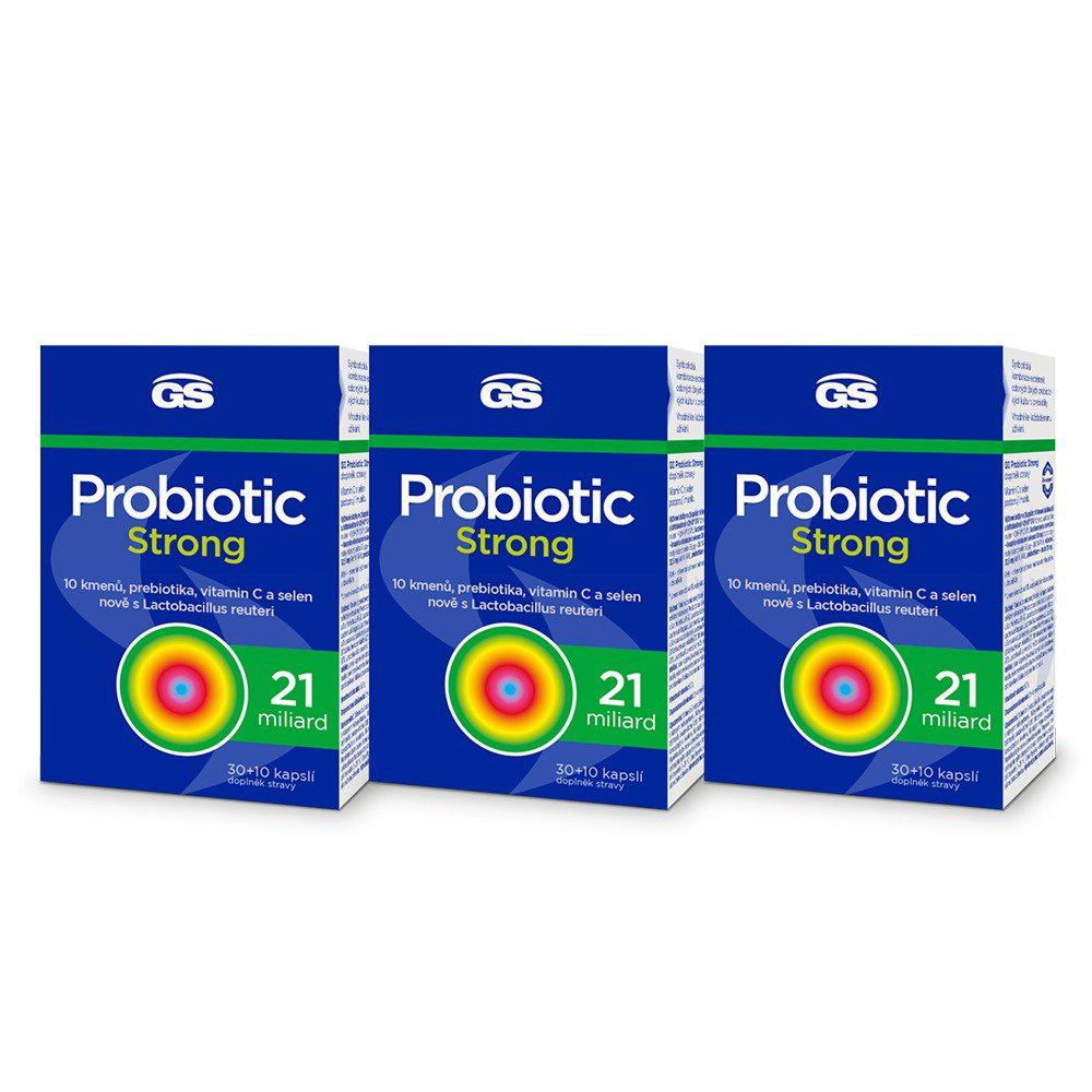GS Probiotic Strong, 3 x 30+10 kapslí
