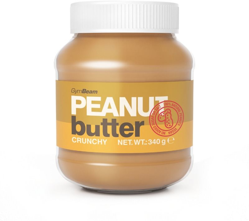 GymBeam Arašídové máslo 100% crunchy 340g