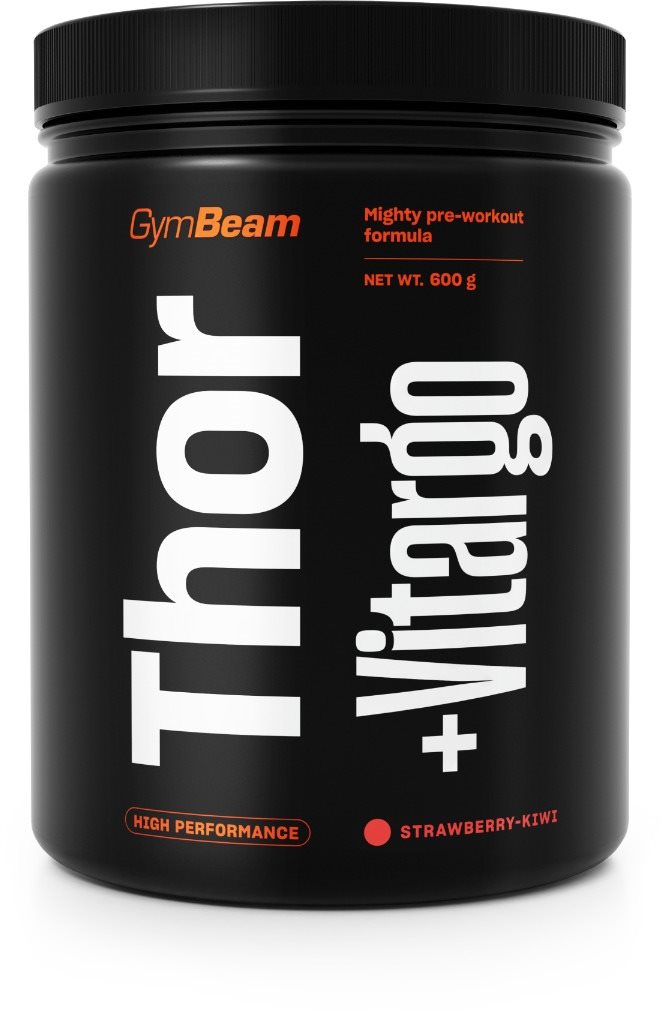 GymBeam Předtréninkový stimulant Thor Fuel + Vitargo 600 g - jahoda/kiwi