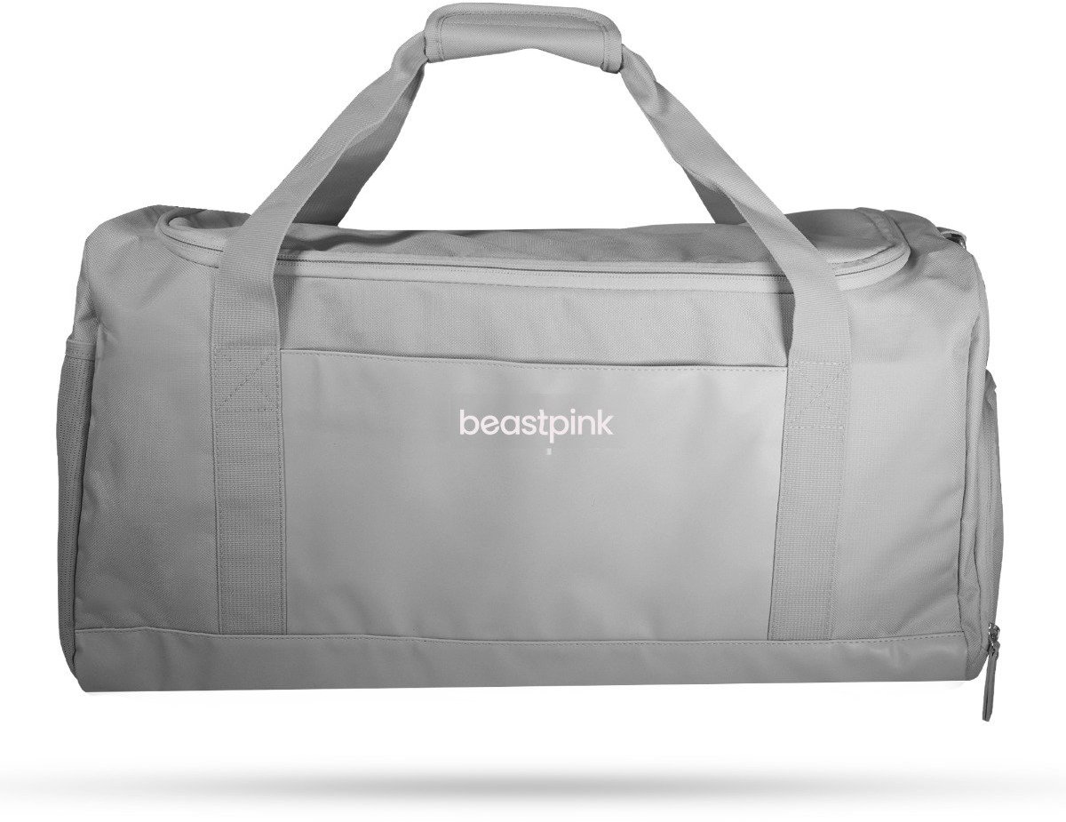 GymBeam BeastPink Sportovní taška Sense Grey