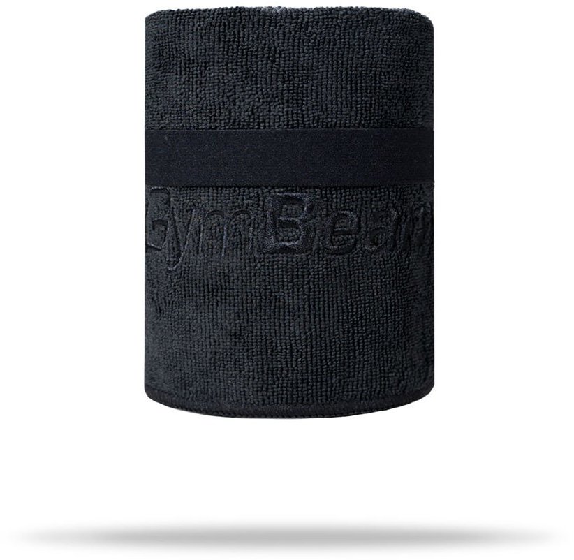 GymBeam Sportovní ručník z mikrovlákna Medium black