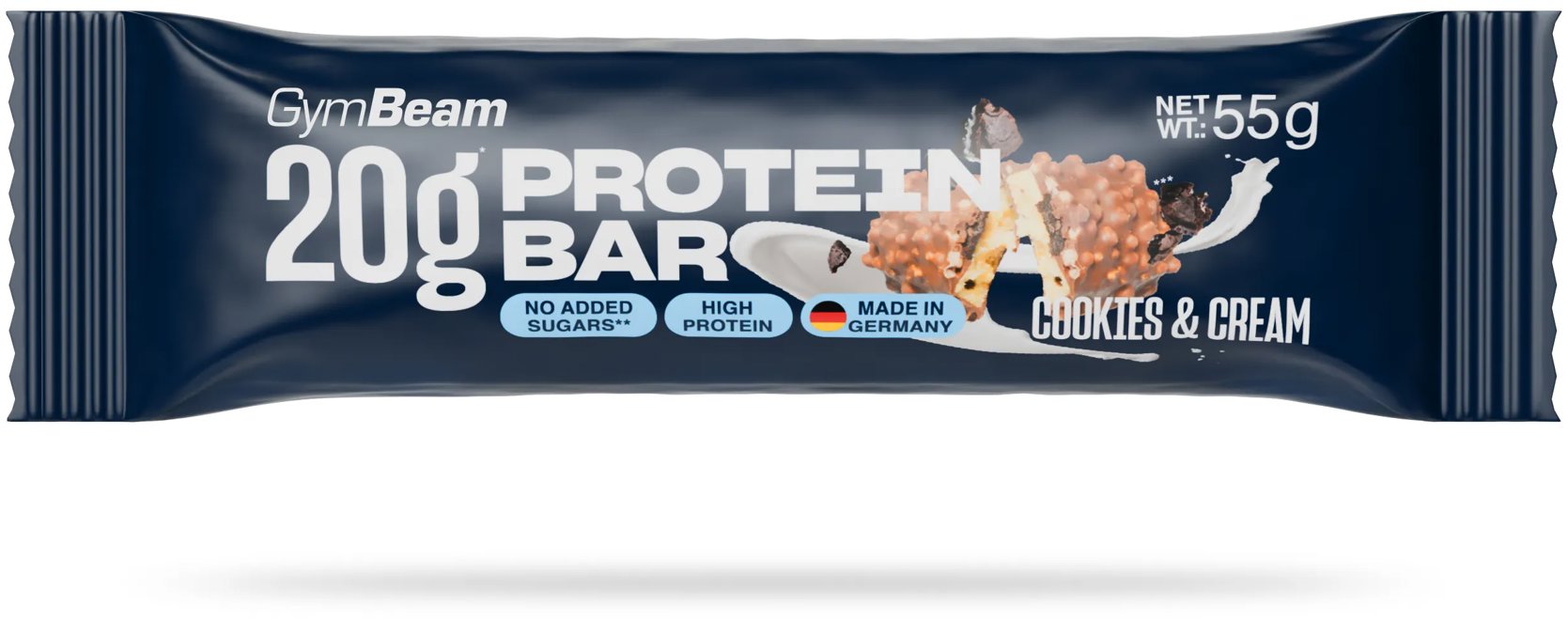 GymBeam 20 g protein bar 55 g - cookies a krém