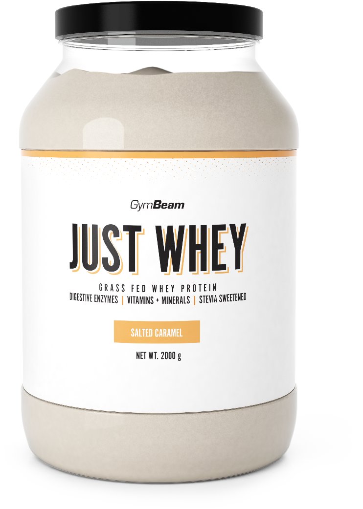 GymBeam PROTEIN JUST WHEY - 2000 G - SLANÝ KARAMEL Syrovátkový protein, , velikost 2 KG