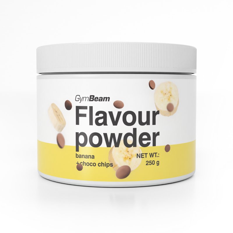 GymBeam Flavour powder banán s čokoládovými lupínky 250 g
