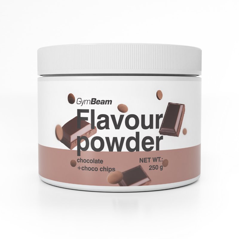 GymBeam Flavour powder čokoláda s čokoládovými lupínky 250 g